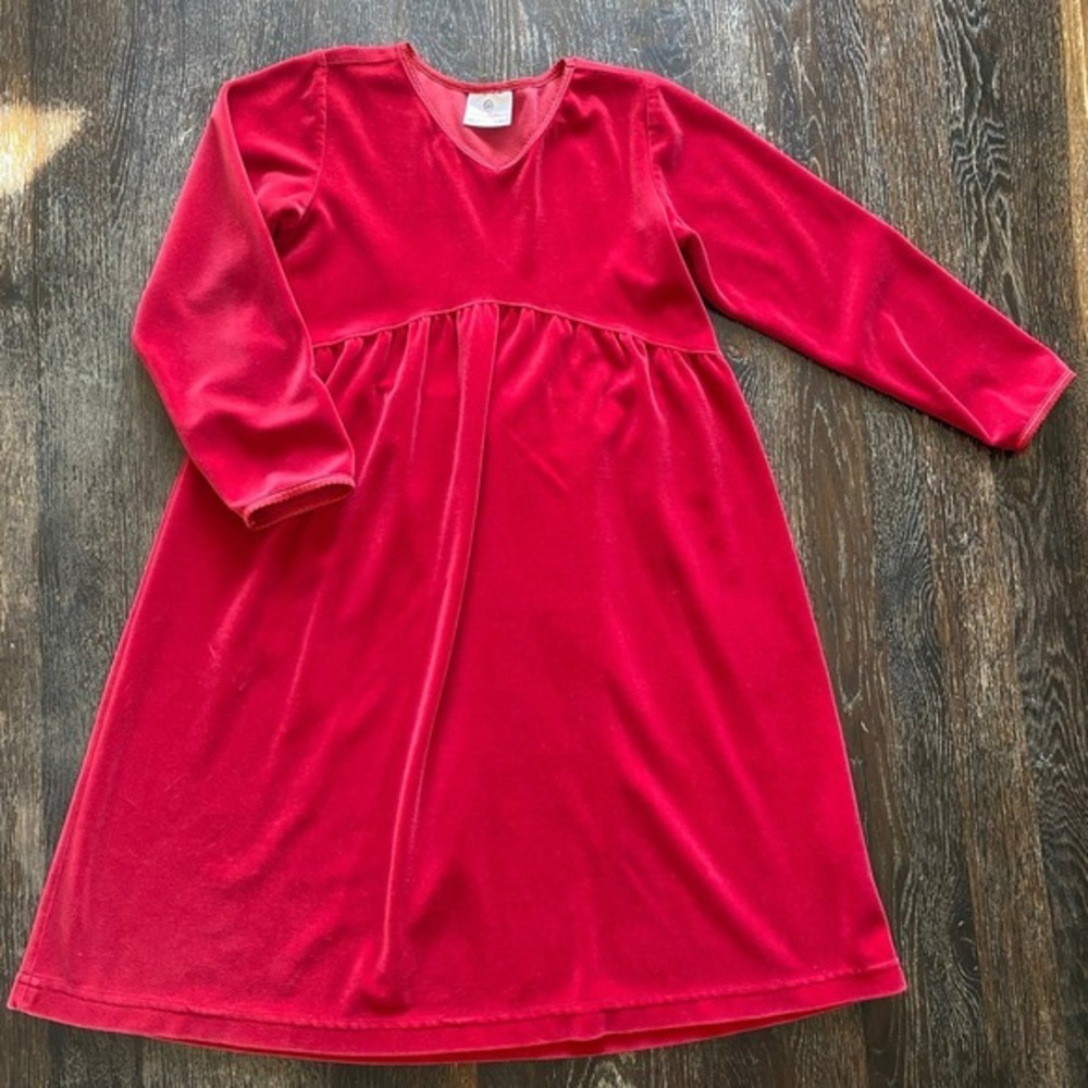 Hanna Andersson‎ Red Velour Holiday Dress 120
